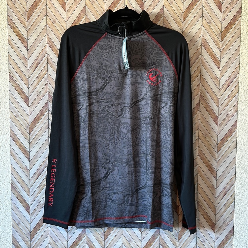 Legendary Anglers Lake Series Spandex Quarter Zip Long Sleeve Shirt